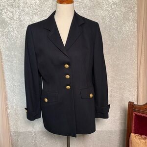Tessi Bella Navy Blue Blazer Women’s Size 6/8 Made in Italy vintage
